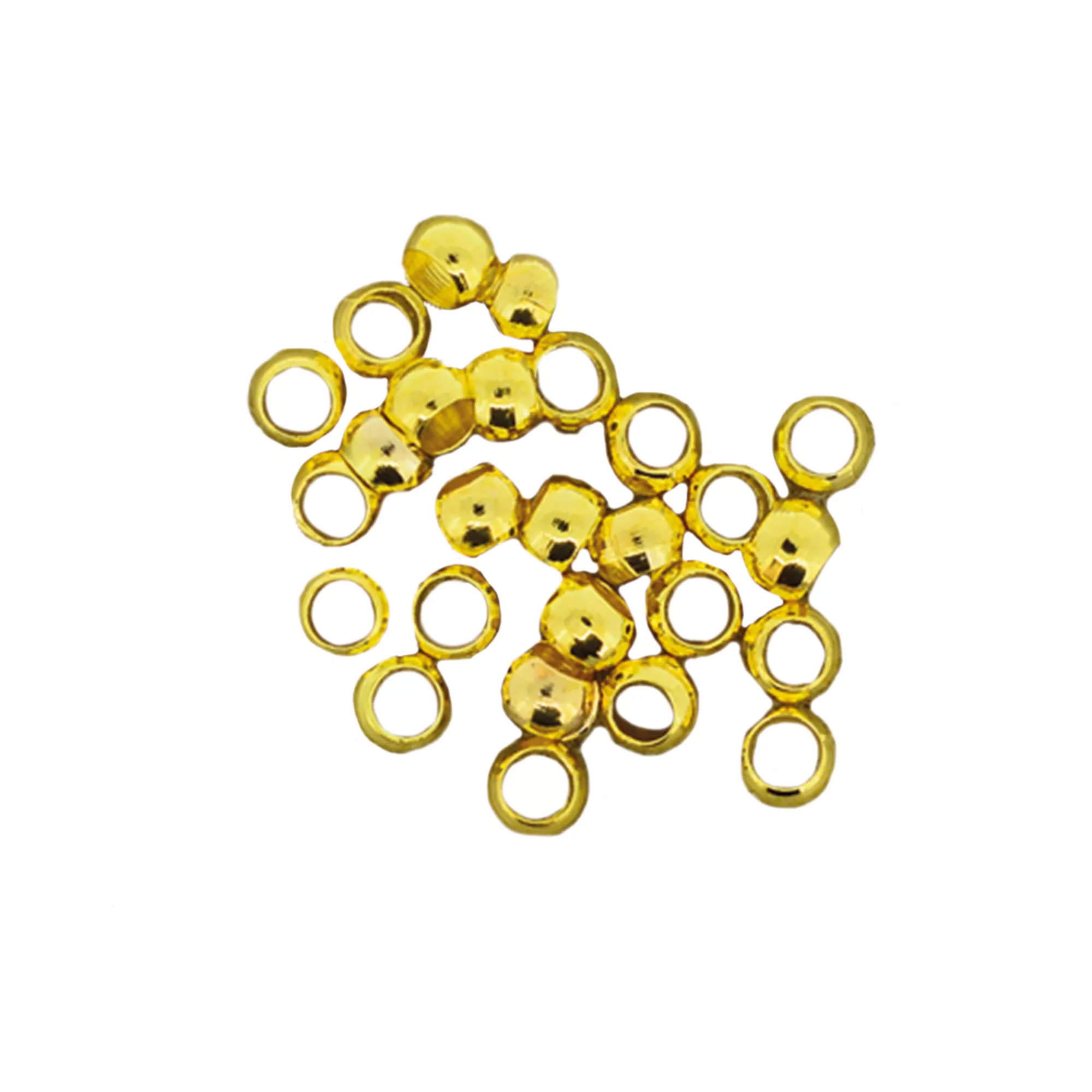 Pracht Metallquetschperlen goldfarbig