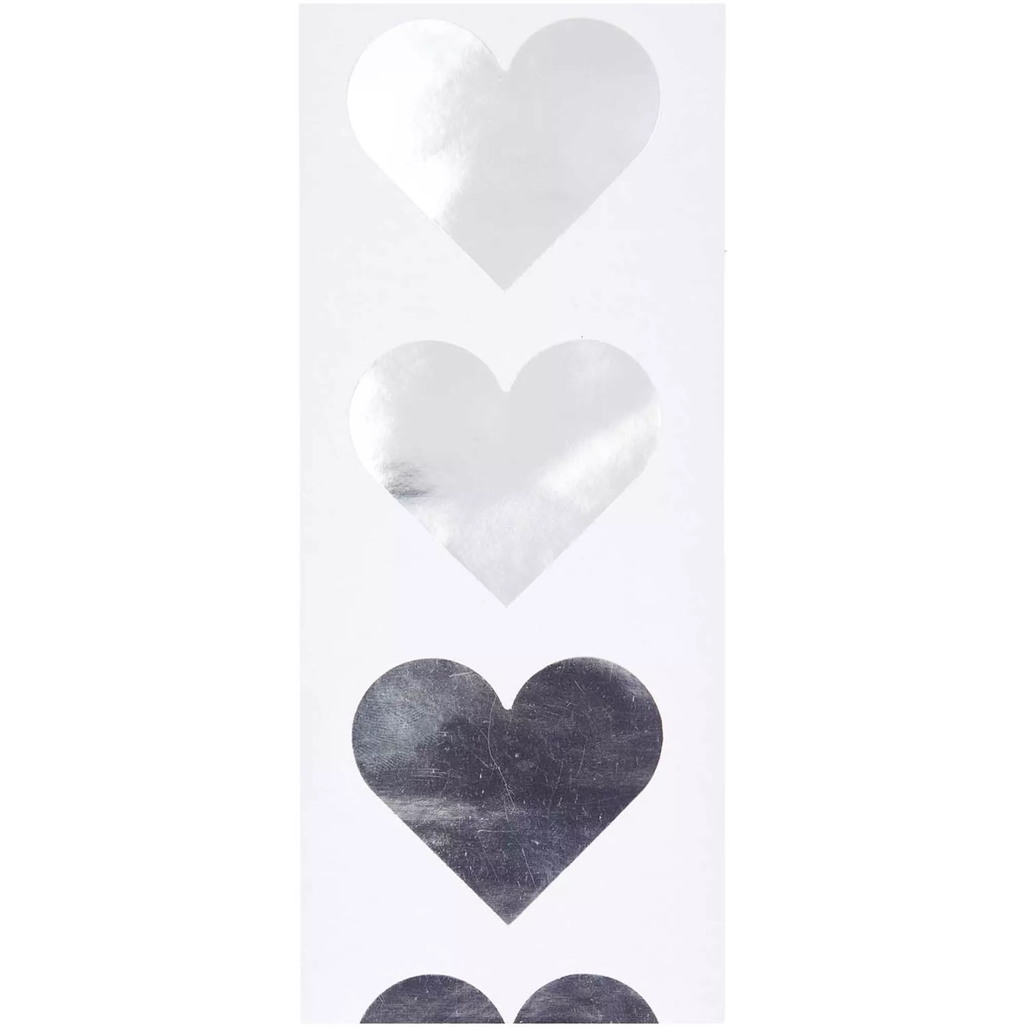 Rico Sticker Herzen, silber