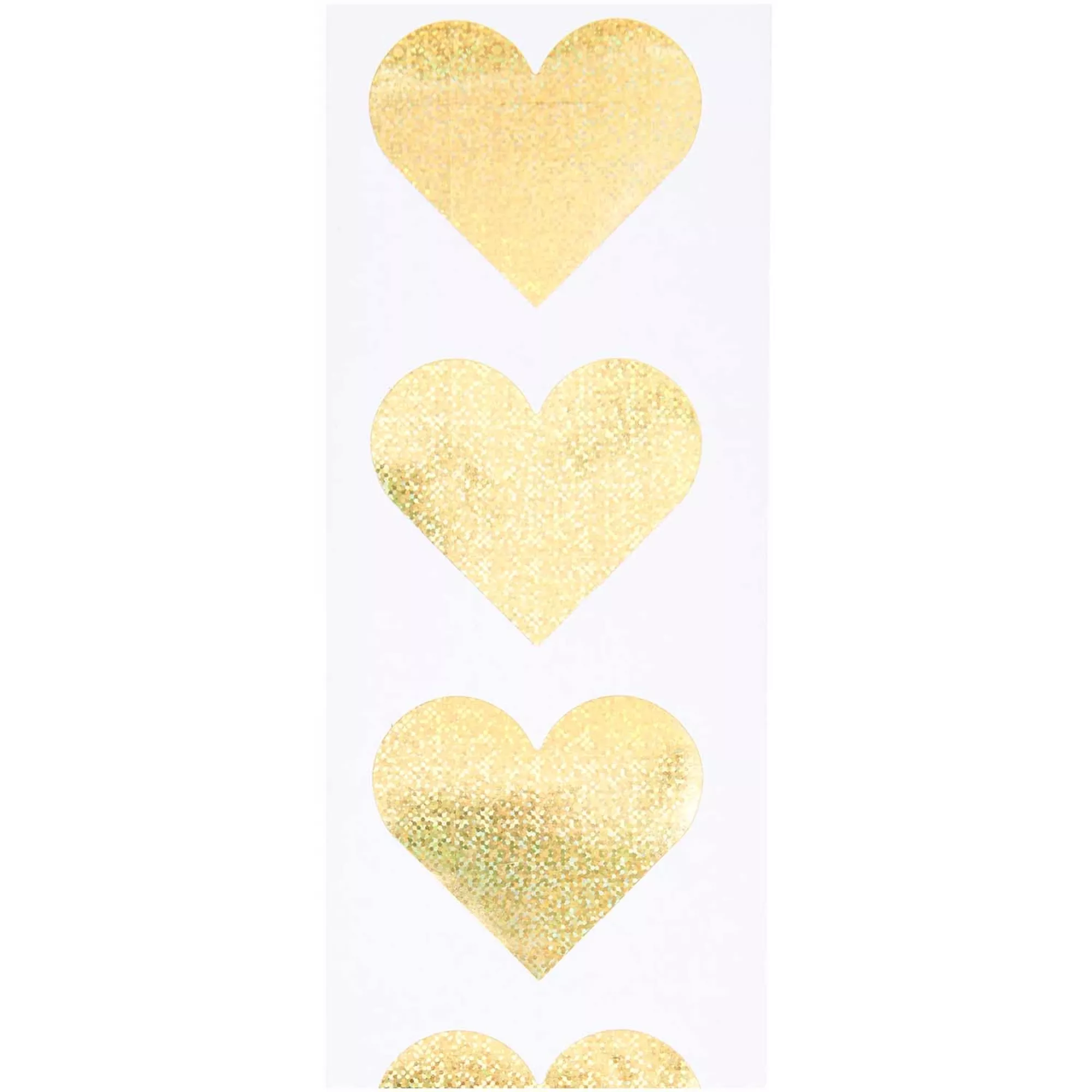 Rico Sticker Herzen, gold, holographisch