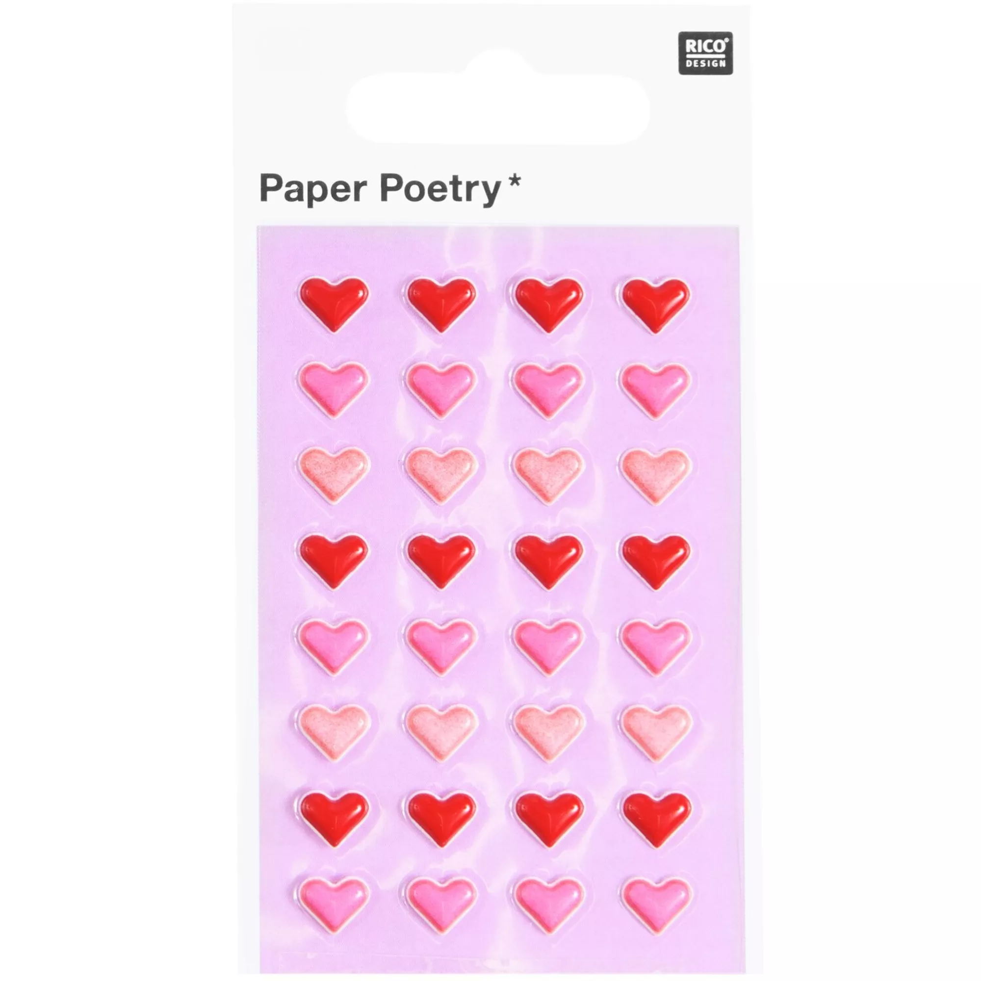 Rico Mini Puffy Sticker, Herzen
