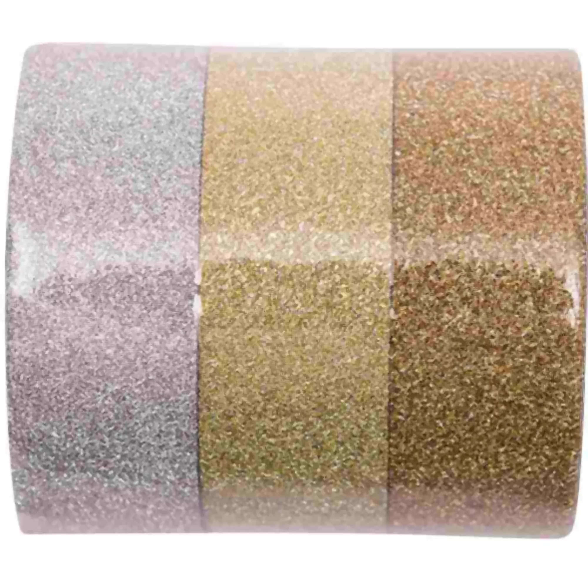 Rico Washi Tape Set Glitter, gold - silber