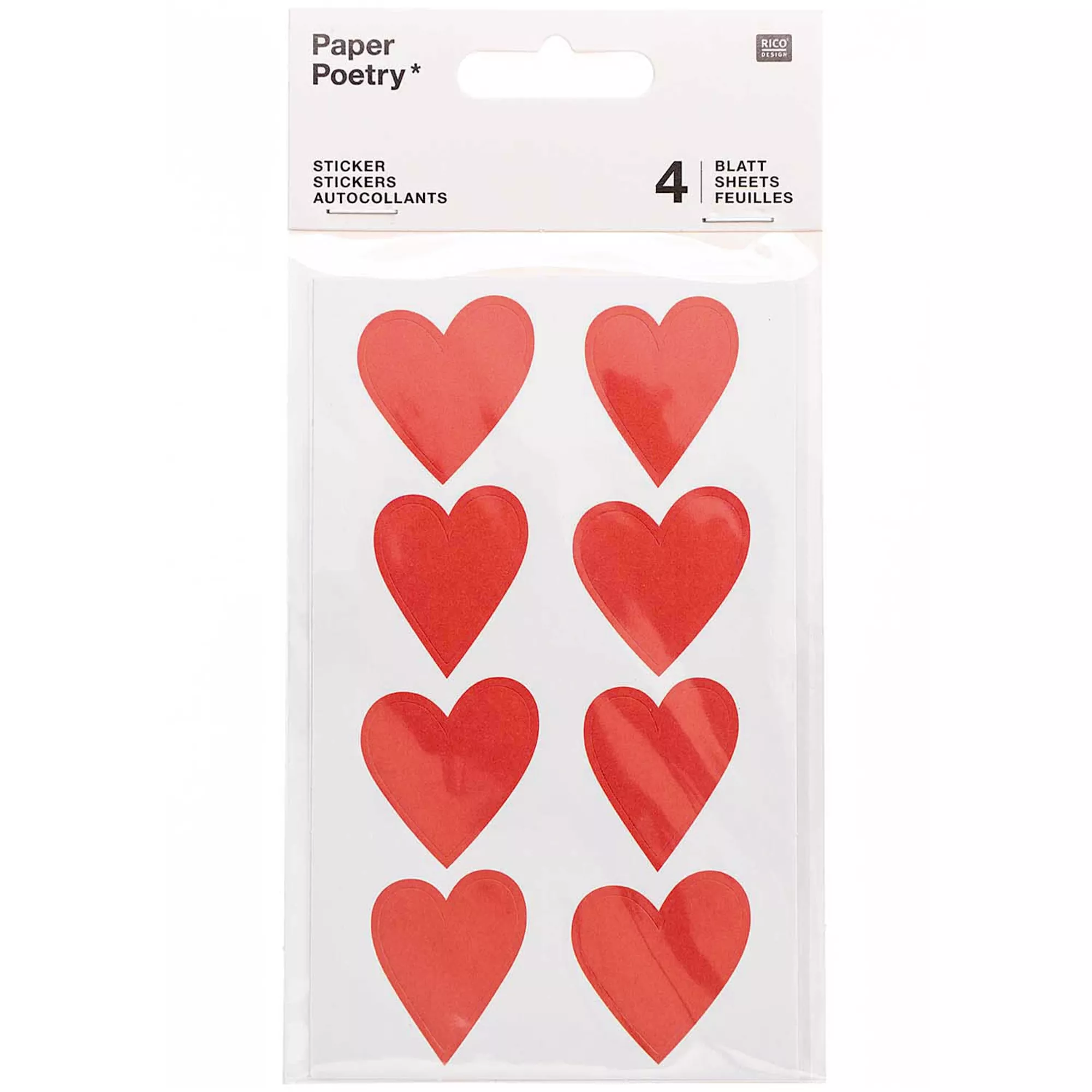 Rico Sticker Herzen rot