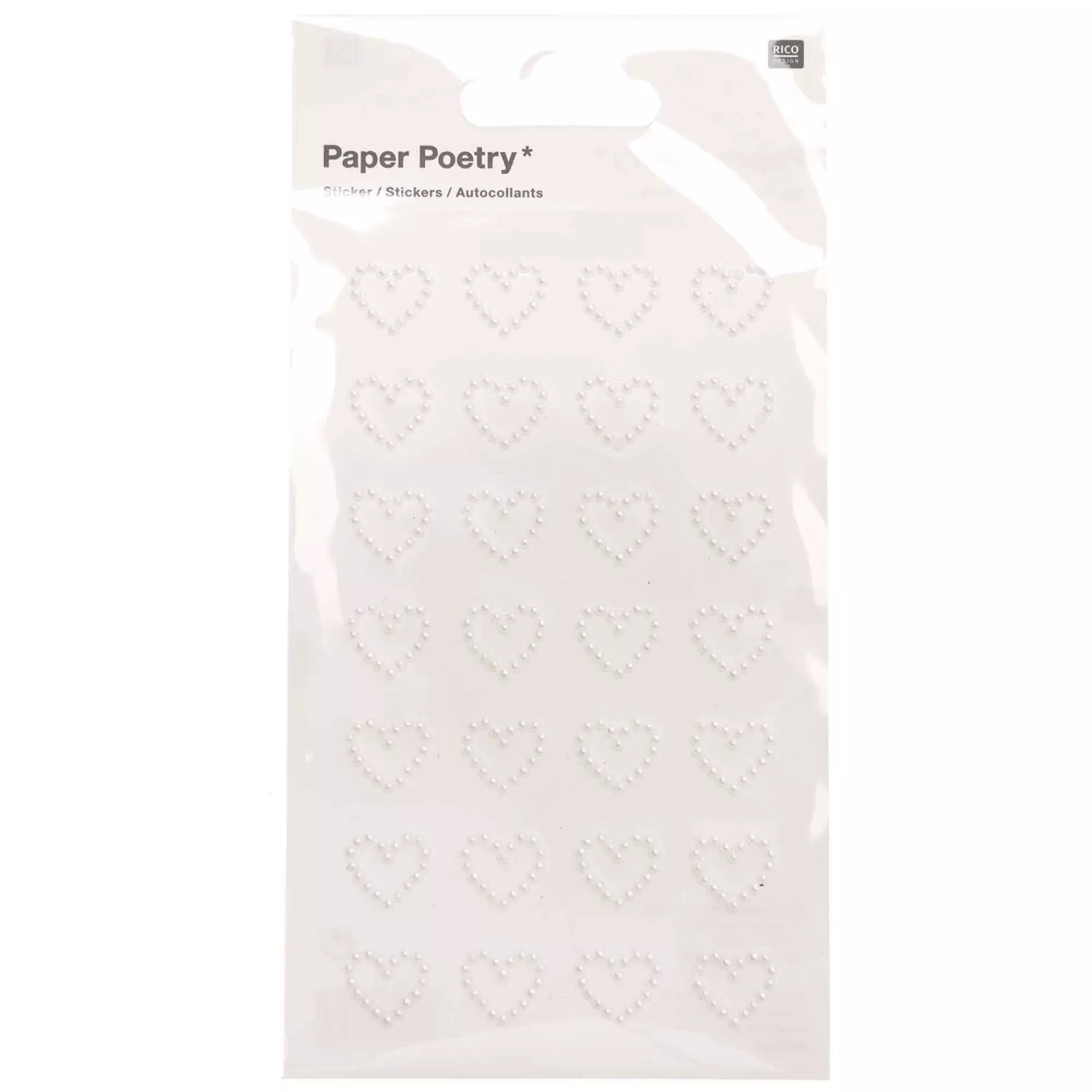 Rico Sticker Herz Perlen L