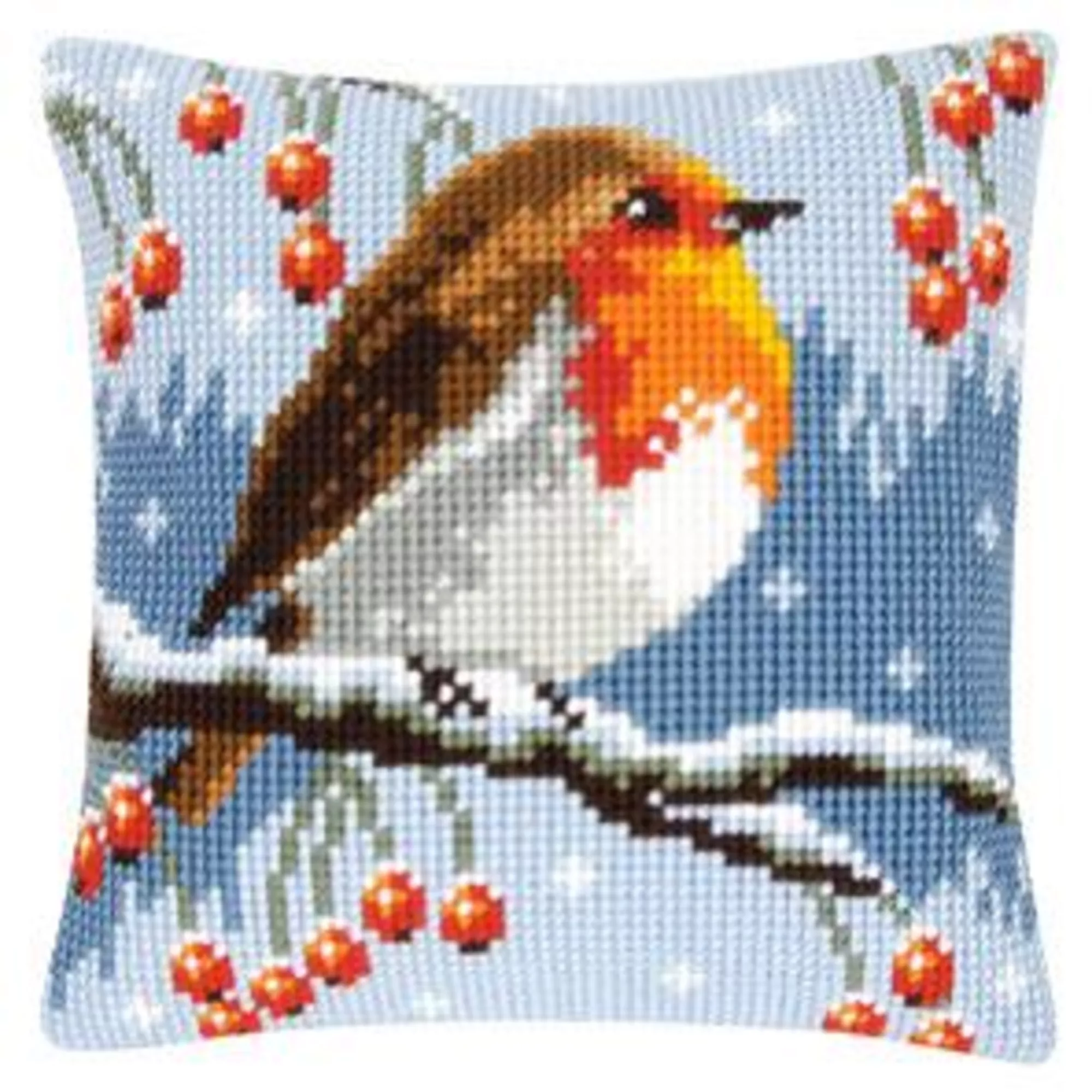 Vervaco Kreuzstichkissen Vogel
