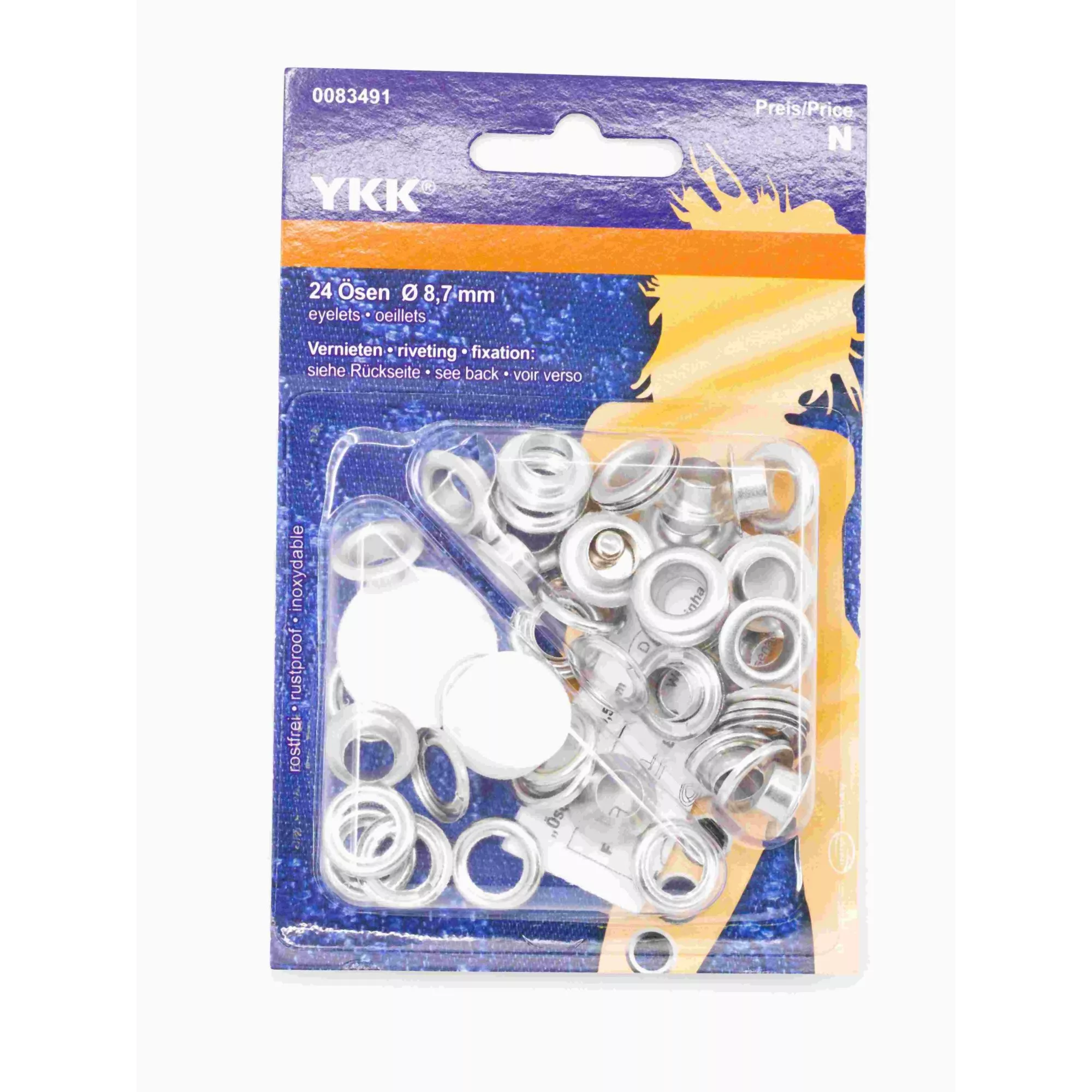 YKK Ösen, silber