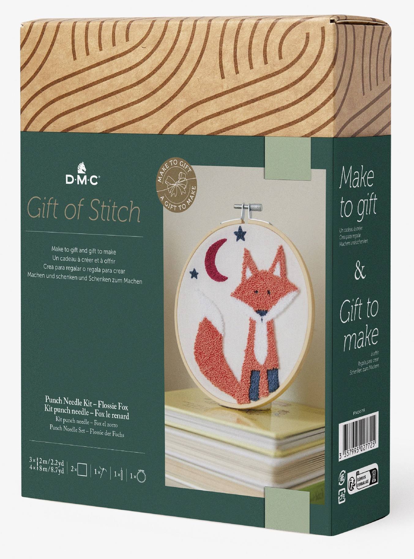 DMC Gift of Stitch Punch Needle Set Fuchs Flossie