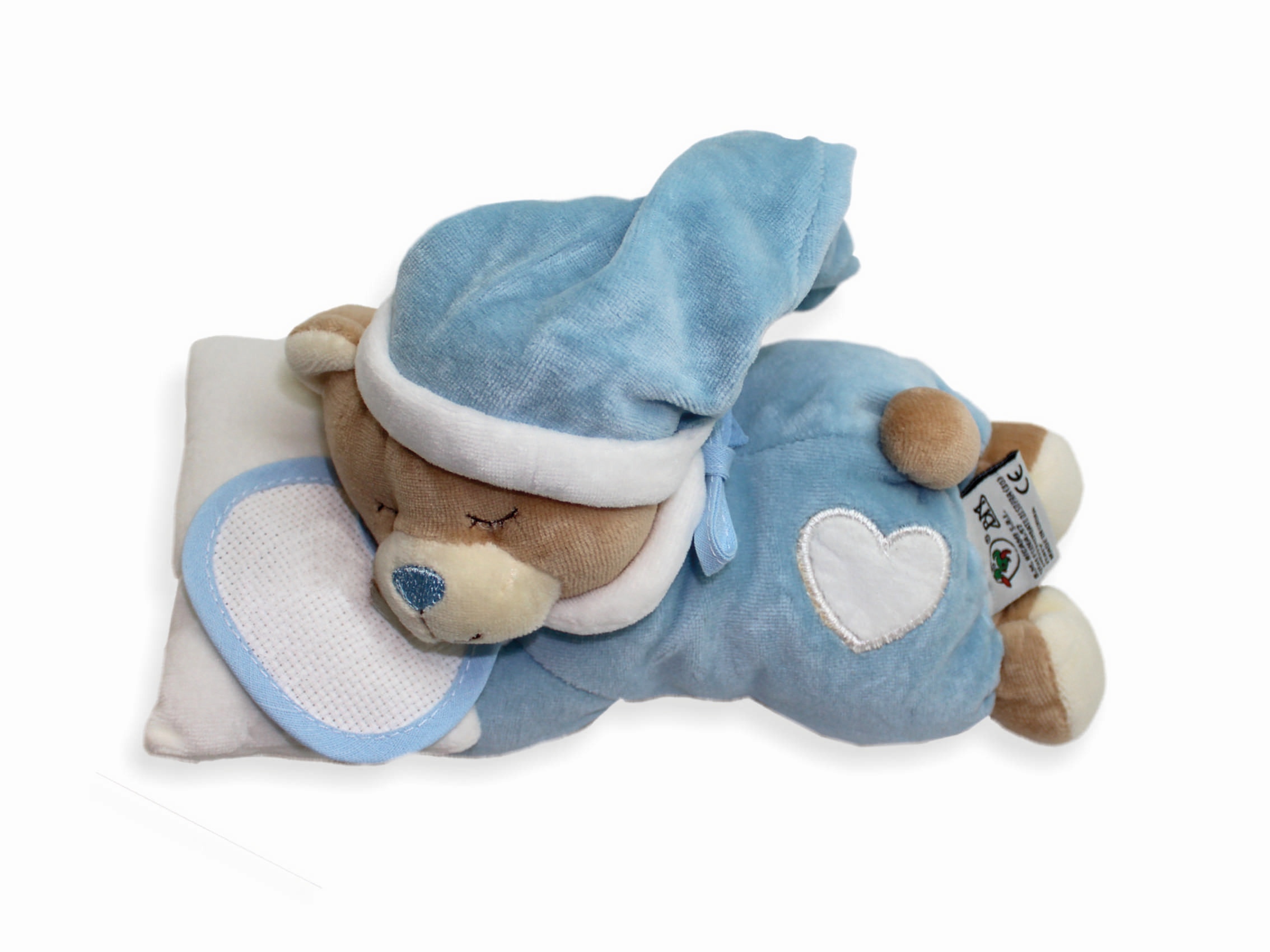 Baby Plüschtier Bär schlafend, blau