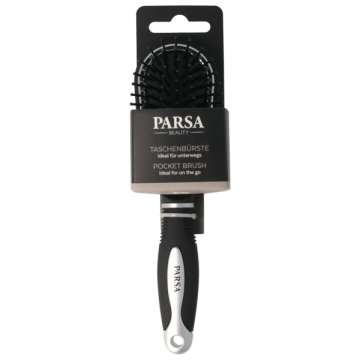 PARSA Pocketbrush Haarbürste klein, oval, schwarz