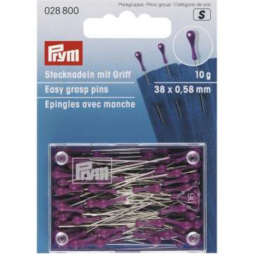 Prym Steck-Nadel mit Griff, silberfarbig, violett