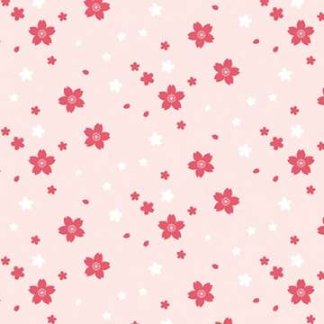 Rico Stoff Streublümchen klein, rosa