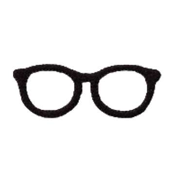Motif brodé lunettes