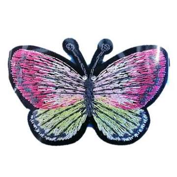 Applikation Schmetterling farbig, klein mit Stein