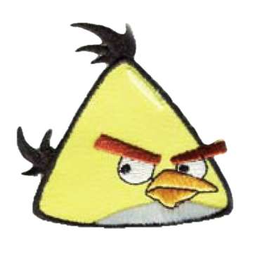 Motif brodé, Angry Birds, jaune