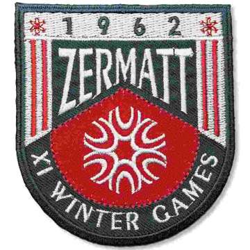 Applikation Zermatt grau rot