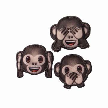 Applikation 2in1 emoji 3 Affen auf Folie