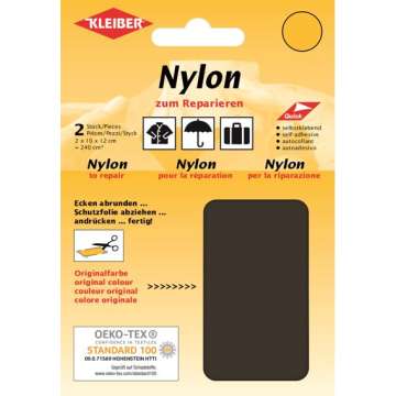 Kleiber Nylon-Flicken selbstklebend, schwarz
