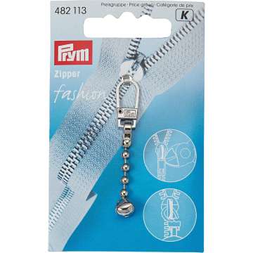Prym Fashion-Zipper Kugelkette, silber