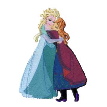 Applikation Frozen Anna und Elsa umarmen