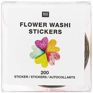 Rico Washi Sticker Flower, Love-Luck