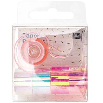 Rico Washi Tape Set Mini Mirror, weiss & pink
