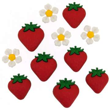 Récréatys Knopf Decor Erdbeeren