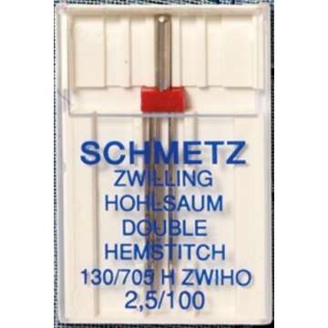 Schmetz Nähmaschinennadel Zwilling Hohlsaum 2.5 mm