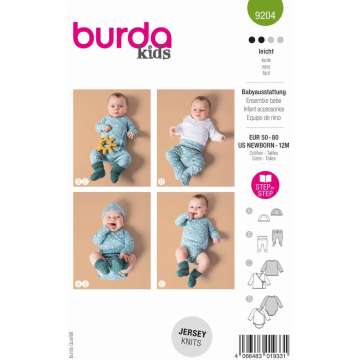 Burda Schnittmuster, babyausstattung