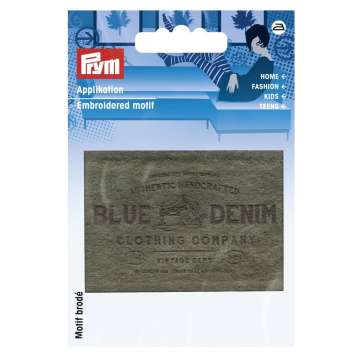 Prym Applikation Label Blue Denim