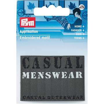 Prym Applikation Jeans Casual Men, rechteckig, schwarz