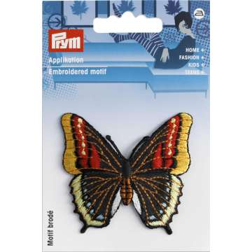 Motif brodérie papillon, noir & coloré