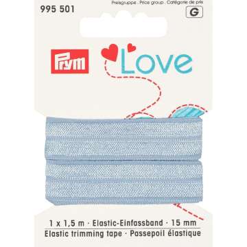 Prym Love Falzband elastisch, hellblau