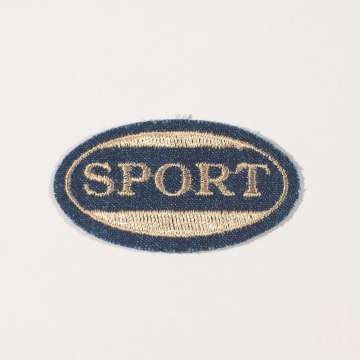 Edelweiss Applikation Sport, oval