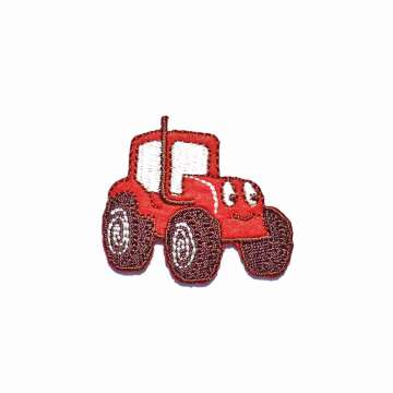 Edelweiss Applikation Traktor, rot