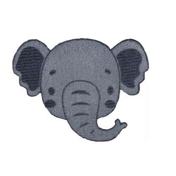 Edelweiss Applikation, Elefant, grau
