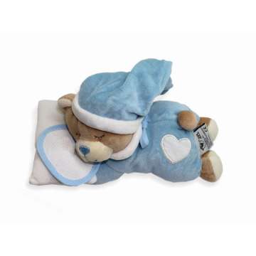 Baby Plüschtier Bär schlafend, blau