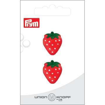 Union Knopf Poly-Knopf Öse Erdbeere, rot