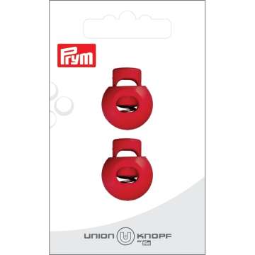 Union Knopf Kordelstopper 1-Loch 8 mm, rot