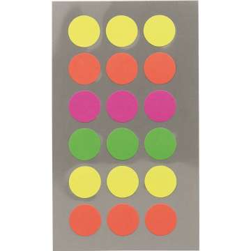 Rico Office Sticker, neon Punkte
