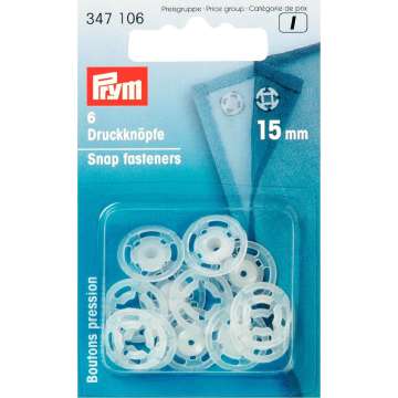 Prym Annähdruckknopf, transparent