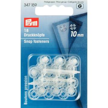 Prym Annähdruckknopf, transparent