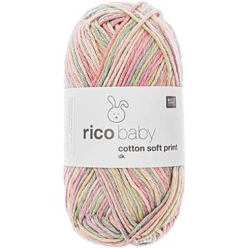 Rico Baby Cotton Soft Print DK, petrol-rosa