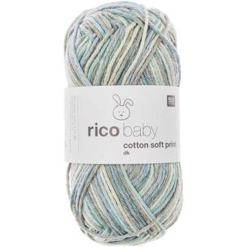 Rico Baby Cotton Soft Print DK, grau-türkis