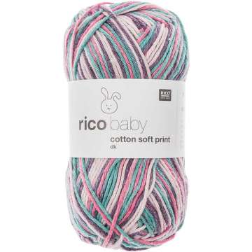Rico Baby Cotton Soft Print DK, rosa-Türkis