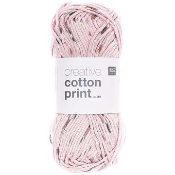 Rico Creative Cotton Print Aran, rosa/braun