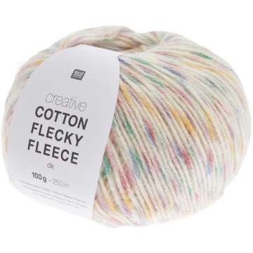 Rico Creative Cotton Flecky Fleece, rainbow