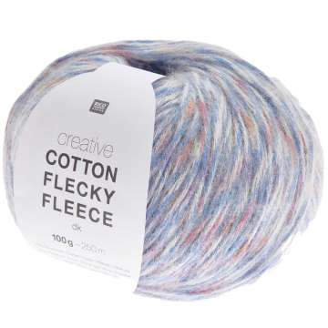 Rico Creative Cotton Flecky Fleece, aqua