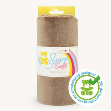 Kullaloo Plüschstoff Super Soft Shorty, taupe
