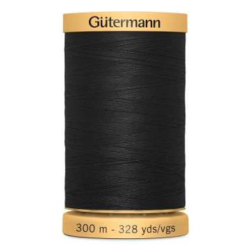 Gütermann Nähfaden Baumwolle, schwarz