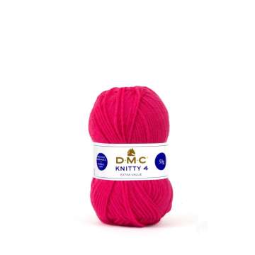 DMC Wolle Knitty 4 Mini, leuchtrot