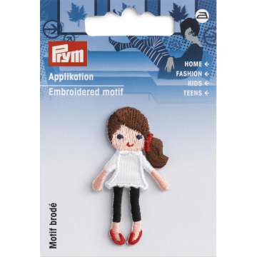 Prym Applikation Puppe, braunes Haar